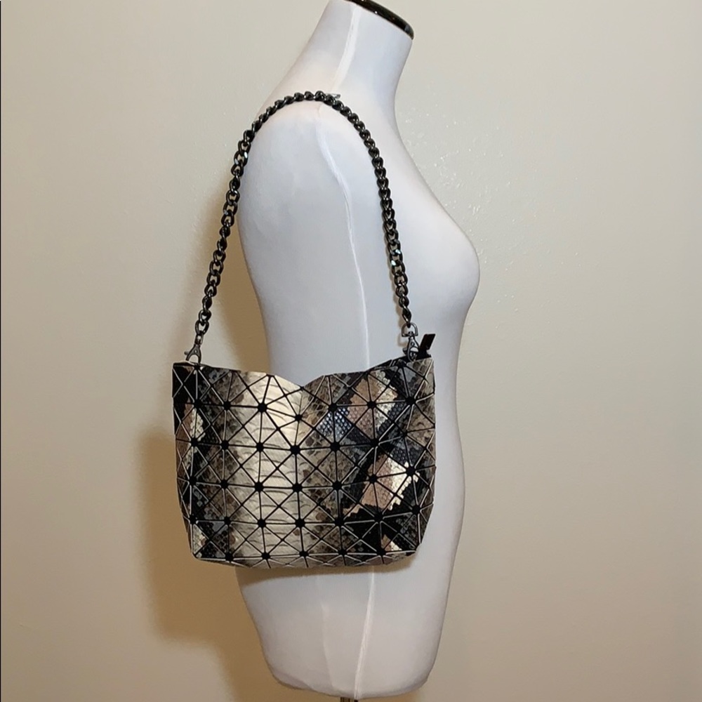 Geometric Purse Snakeskin Print
